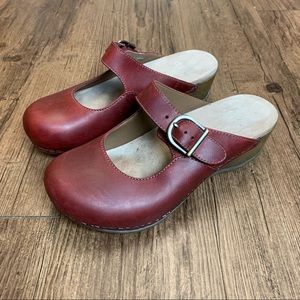 Dansko Martina Red Oiled Mary Jane Clog 38